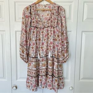 Umgee Boho Floral Tiered Dress